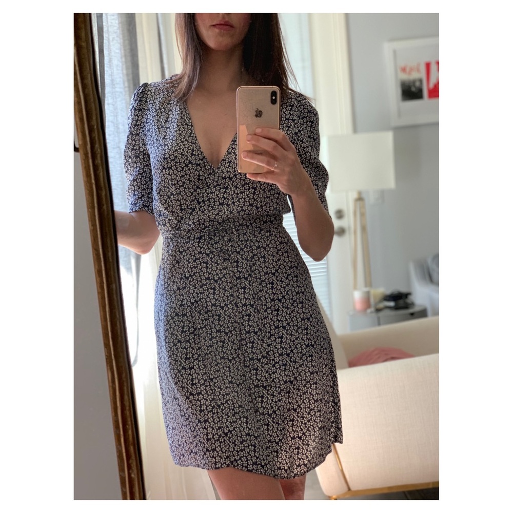 Reformation micro floral mini wrap dress - NWOT